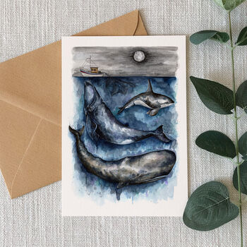 Whale Stack, Greeting Card, 2 of 3