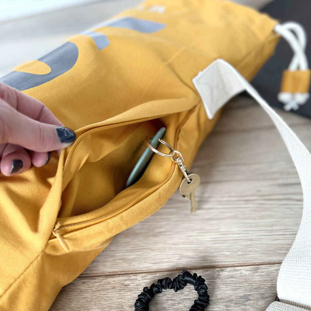 Personalised Organic Yoga Mat Bag By Solesmith