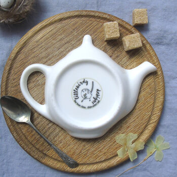 Mouse On Toadstool Bone China Teabag Tidy, 7 of 7
