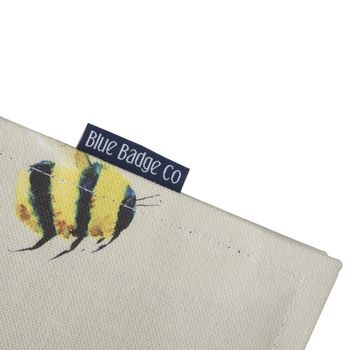 Disabled Blue Badge Permit Holder Bees Fabric Wallet, 4 of 7