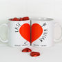 Personalised Pixel Love Heart Mugs Pair, thumbnail 4 of 5