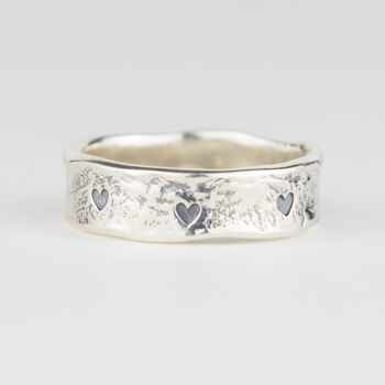 Personalised Happily Ever After Sterling Silver Heart Ring, 5 of 9