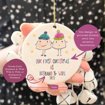First Christmas As Husband And Wife Tree Decoration C, 2 of 3