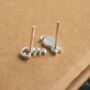 Cat Earrings Silver Mismatched Studs Animal Jewellery, thumbnail 3 of 7