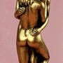 G Decor Amore Lovers Embrace Romantic Bronze 3D Candle, thumbnail 4 of 4