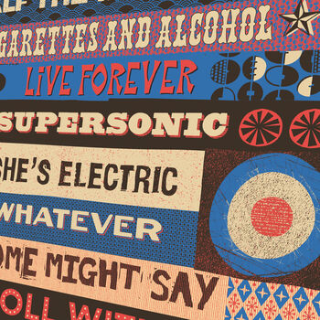 Definitely Glory Oasis Typographic Music Poster Print, 3 of 5