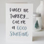 Stuff The Turkey Naughty Christmas Card, thumbnail 3 of 3