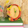 Orange, Yellow And Green Jesmonite Clock, thumbnail 5 of 5