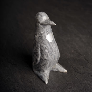 Marble Penguin With Engraved Heart, 3 of 4