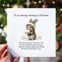 Mummy Christmas Card With Poem Bunny Design, thumbnail 2 of 2