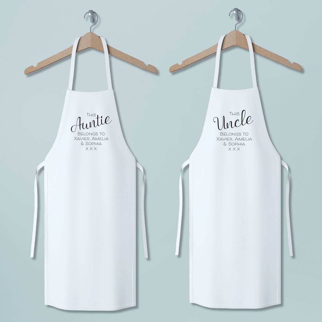 This Aunt And Uncle Belongs To Personalised Apron Set By Chips 