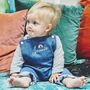 Personalised Baby Embroidered Denim Dungarees, thumbnail 2 of 12