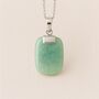 Personalised Sterling Silver Jade Rectangle Necklace, thumbnail 3 of 10