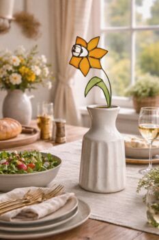 Spring Blooms Daffodil Everlasting Faux Glass Flower, 2 of 4