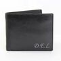 Personalised Intiials Black Leather Wallet, thumbnail 2 of 4