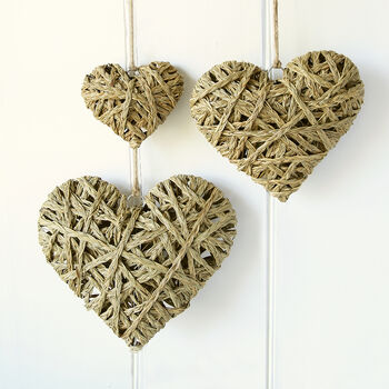 Woven Heart Hanging Decoration, 2 of 2