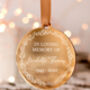 In Loving Memory Personalised Gold Christmas Ornament, thumbnail 1 of 5
