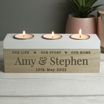 Personalised Our Life Story Tea Light Box, 3 of 3