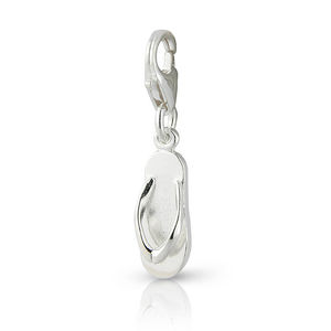 Silver Flip Flop Charm By Argent of London