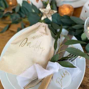 Personalised Table Setting Christmas Gift Bag, 8 of 12