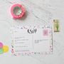 Colourful Confetti Wedding Stationery, thumbnail 6 of 12
