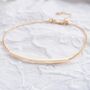 Curved Skinny Bar Personalised Message Bracelet, thumbnail 2 of 11