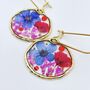 Customisable Earrings Flowers Small Circle, thumbnail 5 of 12