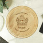 Personalised Home Round Wooden Chopping Board, thumbnail 1 of 7