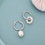 Mismatched Detachable Pearl Dangle Hoop Earrings In Sterling Silver, thumbnail 1 of 11