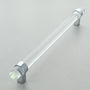 Clear Glass Cabinet Bar Handles With Chrome Finishs, thumbnail 7 of 8
