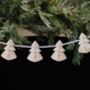 White Honeycomb Paper Christmas Tree Garland 2m, thumbnail 1 of 3