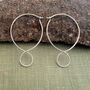 Minimal Sterling Silver Double Hoop Earrings, thumbnail 1 of 6