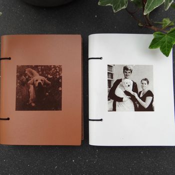Bespoke Engraved Leather Notebook, Sketchbook, Journal, 5 of 8