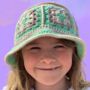 Make Your Own Granny Square Bucket Hat Crochet Craft Kit, thumbnail 1 of 5