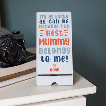 Personalised Best Mummy Phone Stand, 3 of 3