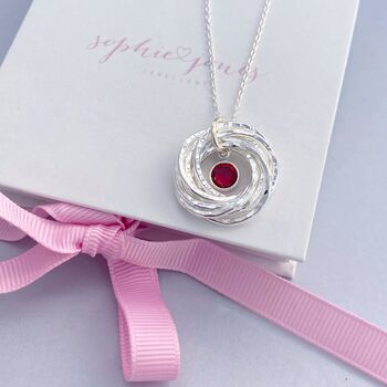 Personalised 80th Birthday Necklace With Birthstone, 2 of 4