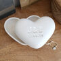 Engraved Initials Pottery Heart, thumbnail 1 of 4