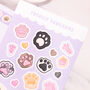 Animal Paw Planner And Journal Sticker Sheet, thumbnail 1 of 2