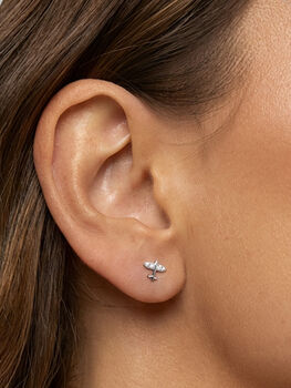 Gold Or Silver Airplane Stud Earrings, Women's Travel Jewellery, 4 of 4