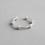 Sterling Silver Ball Adjustable Ring, thumbnail 1 of 4