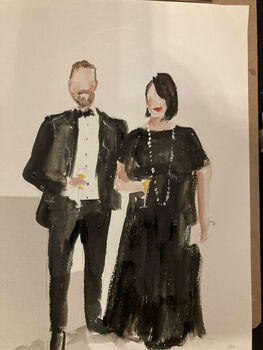 Personalised Couple Portrait In Watercolour, 4 of 7