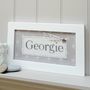 Personalised Baby Name Handpainted Framed Fabric Print, thumbnail 2 of 12