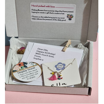 Dainty Tassel Initial Necklace Stand Up Gift In Box, 11 of 12