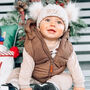 Personalised Embroidered Beanie Hat With Fur, thumbnail 1 of 6