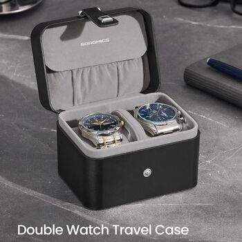 Two Slot Watch Travel Case Watch Box, 5 of 7