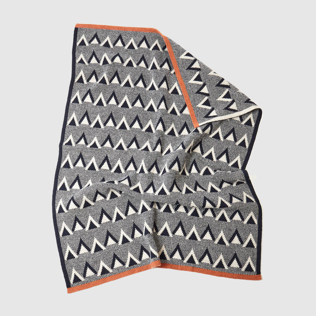 Merino Wool Blanket Midnight By Rove Knitwear