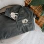 Embroidered Pet Portrait Recycled Fleece Jacket, thumbnail 1 of 6