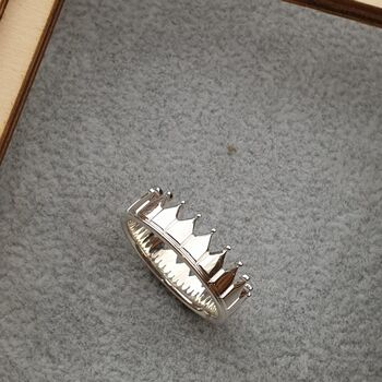 Personalised Sterling Silver Crown Ring, 12 of 12