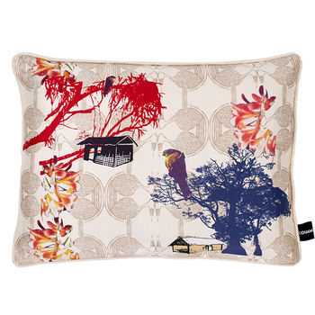 Tropical Trees And Flowers Silk Cushion, 5 of 7