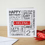 Personalised 21st Birthday Card, thumbnail 2 of 5